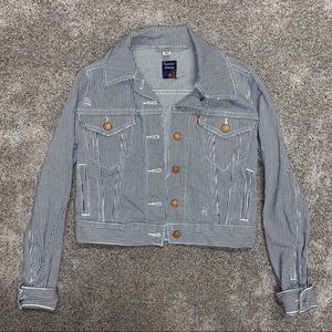 Levi’s Striped Denim Jacket XS